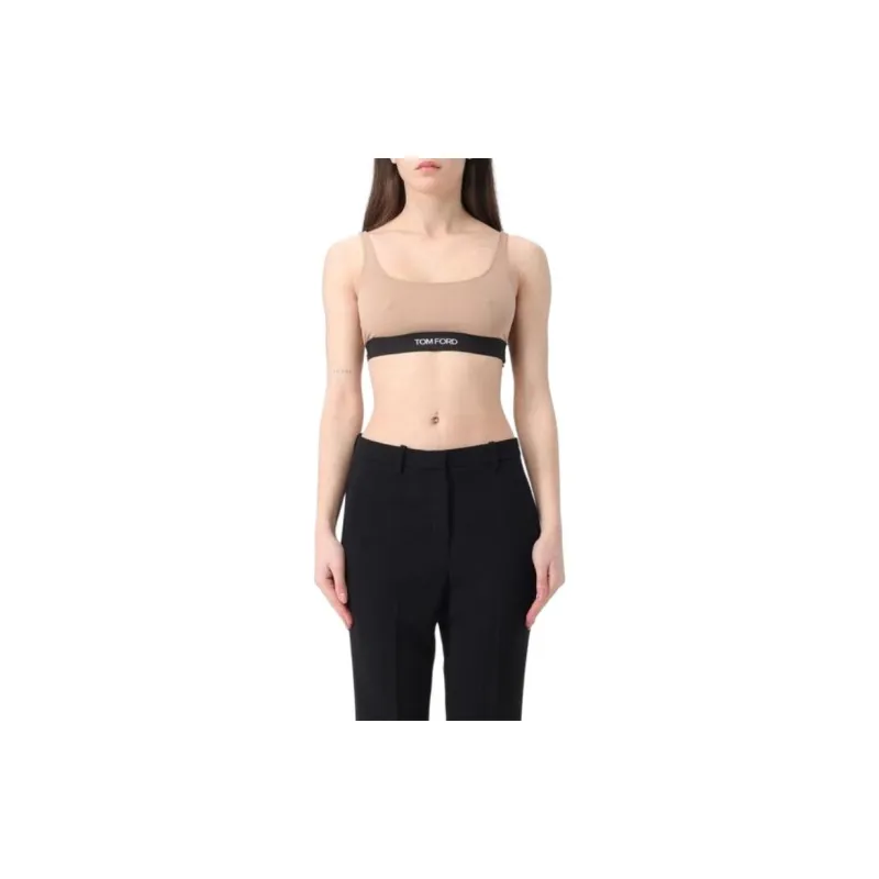 TOM FORD Logo trim Stretch Bralette-2