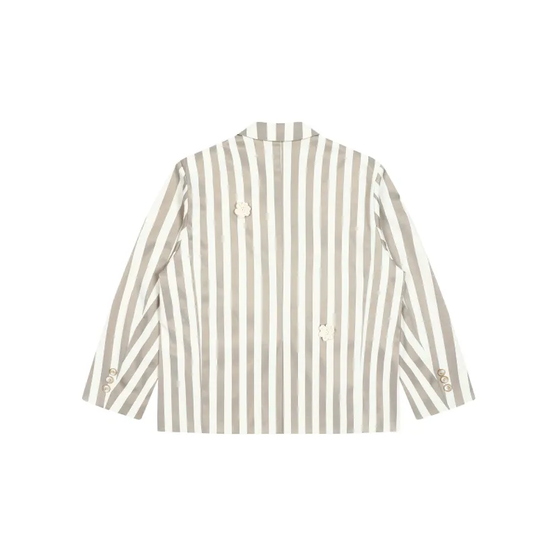 MostwantedLab Business Suit Unisex White Gray Stripes-1