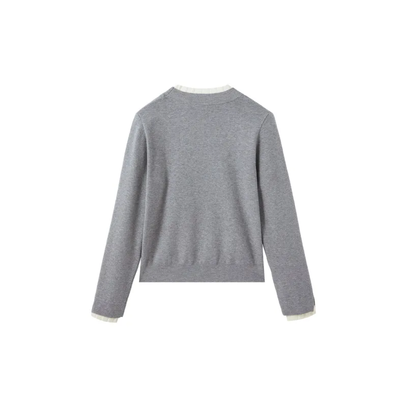 XIANGYING Sweaters Women's Gray-1