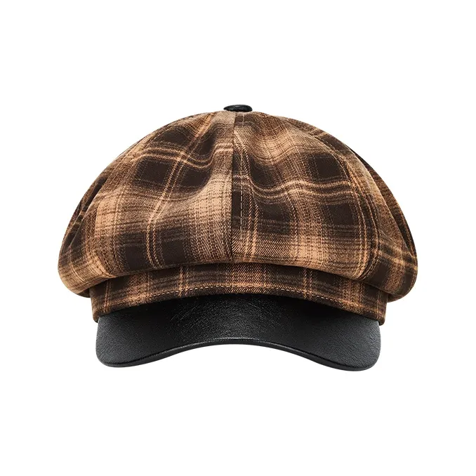 MUYKUY Cotton PU Leather Berets Women's-1