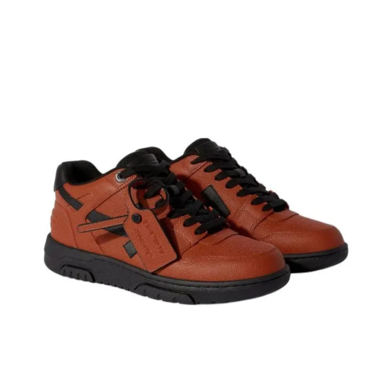 OFF WHITE Out Of Office 'OOO' Low Tops Basketball Leather-2