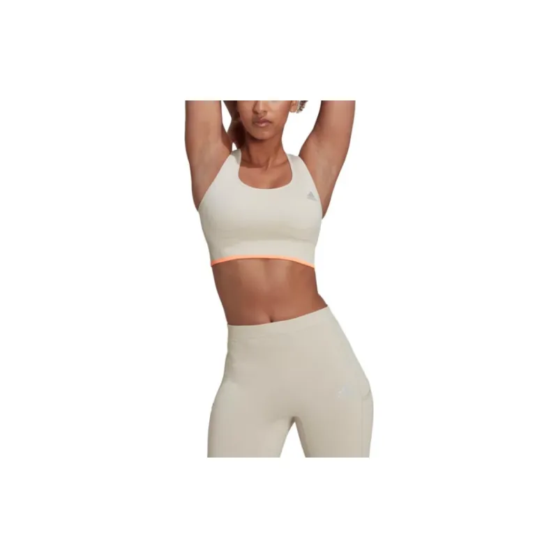 Adidas Running Medium-Support Seamless Merino Wool Bra Bra Women's White-2