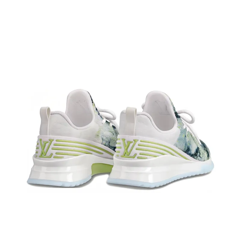 LOUIS VUITTON V.N.R Tie & Dye Low Top Casual Shoes Men's White Green-3