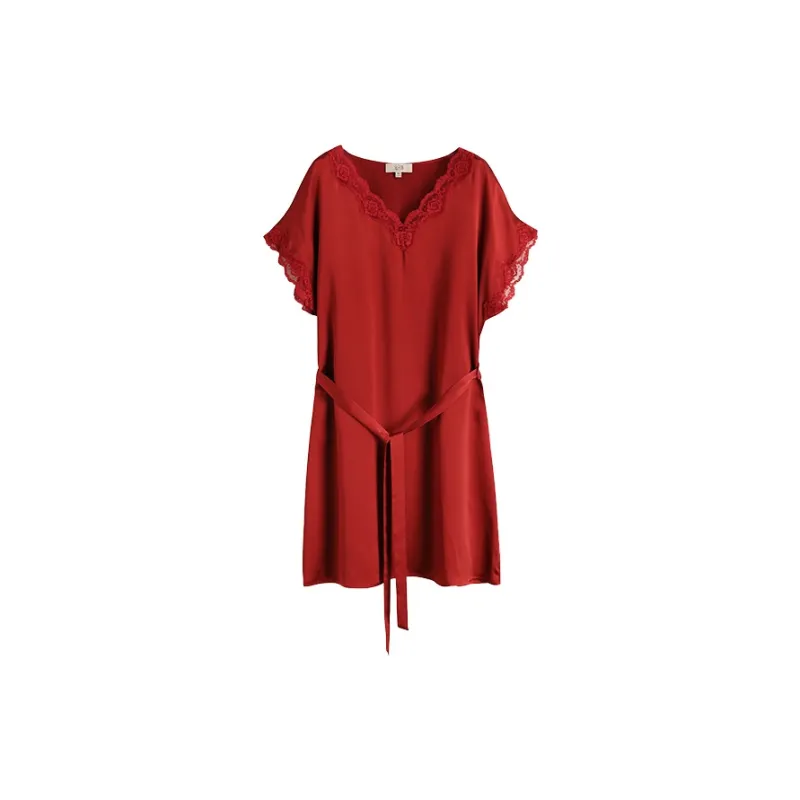 JINSANT Nightgown Women's Gift Box Set Caramel Red-1