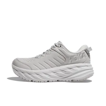 HOKA ONE ONE Bondi SR Anti Slip Wear Resistant Low Top Casual Running Shoes Men's Gray White
