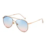 Rose Gold Frame with Blue and Pink Lens
