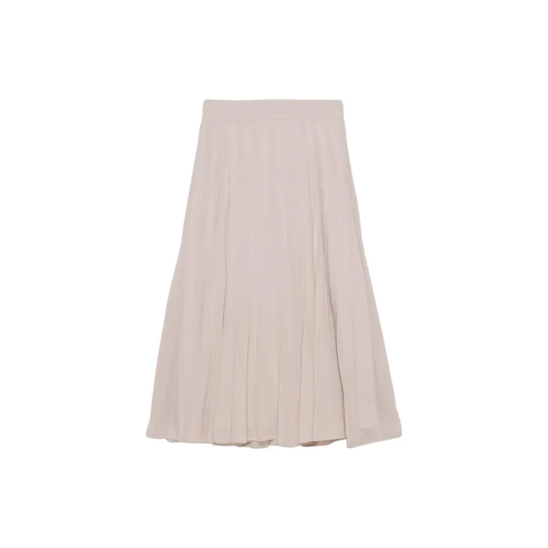 ARITZIA Wilfred New Twirl Pleated Skirt Casual Long Skirts Women's Bow Pink/Bowknot Pink-1