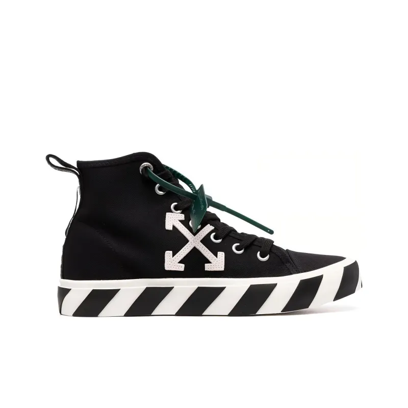 OFF WHITE Vulc Mid Canvas Black White-1