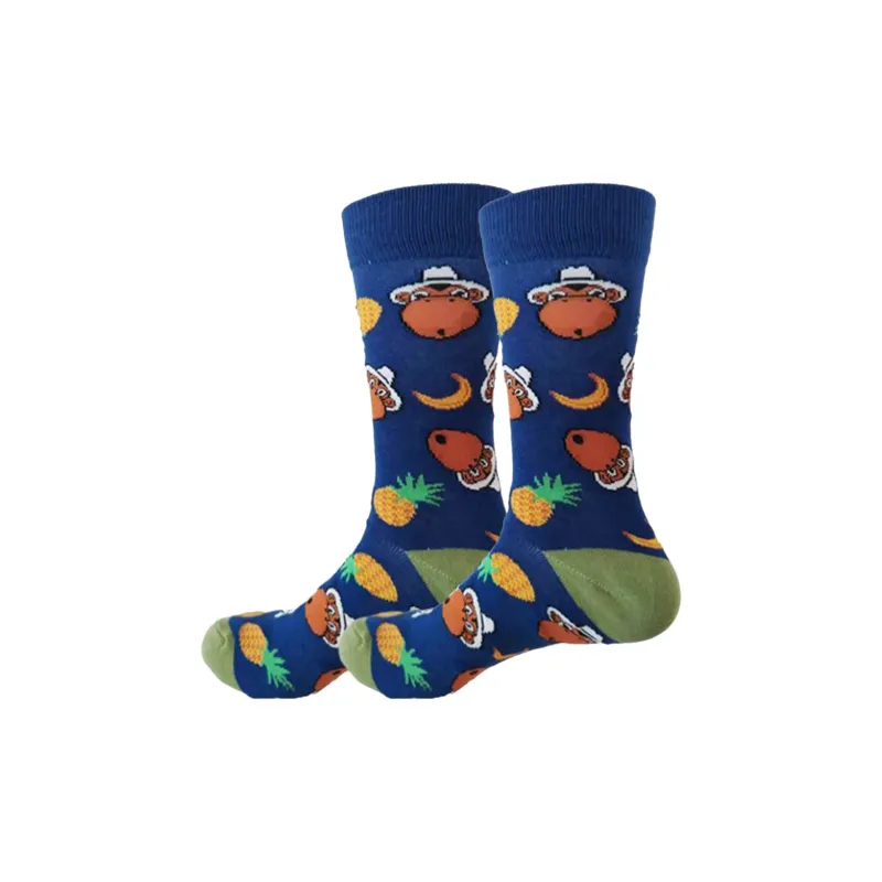 Flowers In Water Mid Calf Socks Men's 4 Pack-5