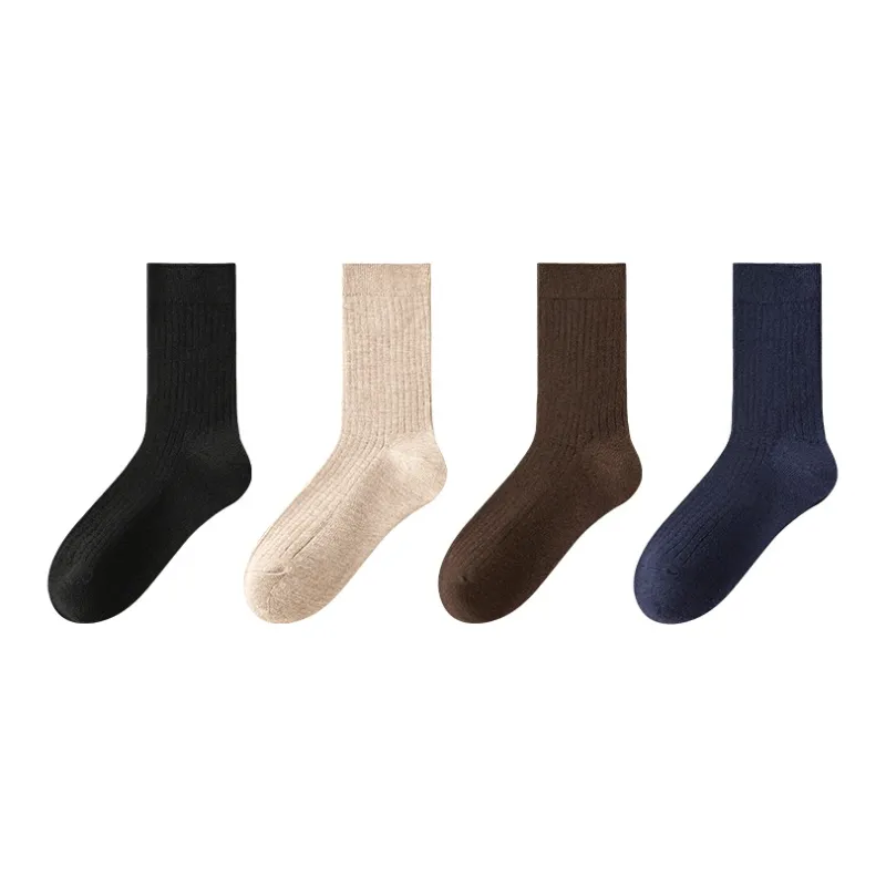 Left Divided By Right Mid Calf Socks Men's 4 Pack-9