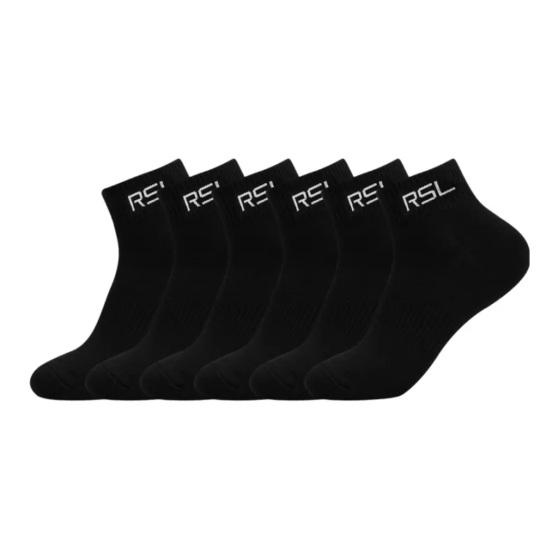 RSL Mid Calf Socks Unisex White/Black-19