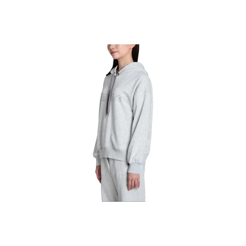 Converse SWEAT HOODIE Sweatshirt Women's Light Heather Gray-4