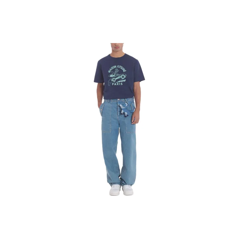 Maison Kitsune Racing Fox Crewneck T Shirt-3