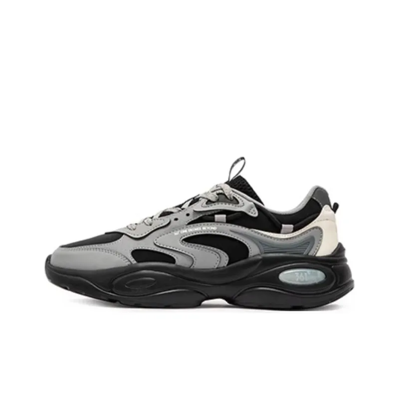 361° Surge Anti Slip Wear Resistant Low Top Casual Shoes Men's Black Gray-0