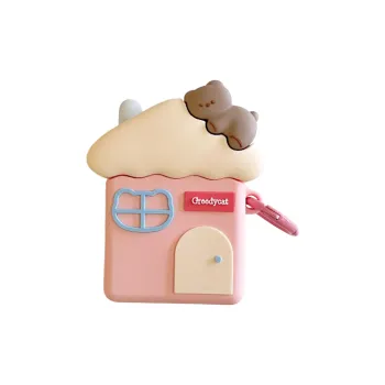 Povatine Compatible With AirPods Pro/2/1/3 TPU Fun Creative House Cute Fully Enclosed Impact Resistant Headphone Cases