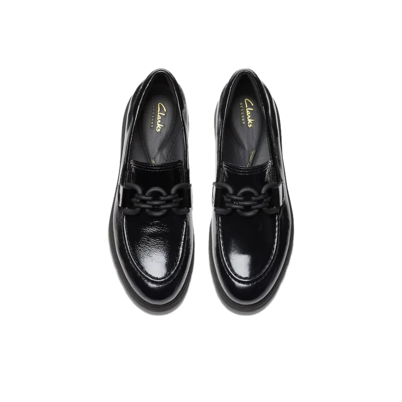 Clarks Loafers Women's Black Patent Leather-4