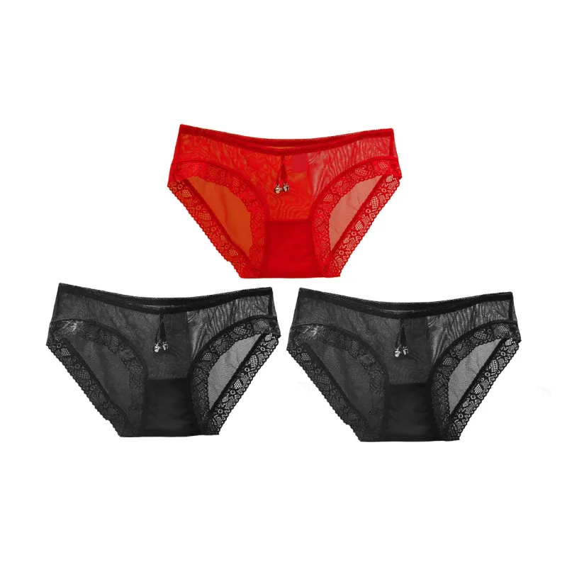 Flowers In Water Underpants Women's 3 Pack-1