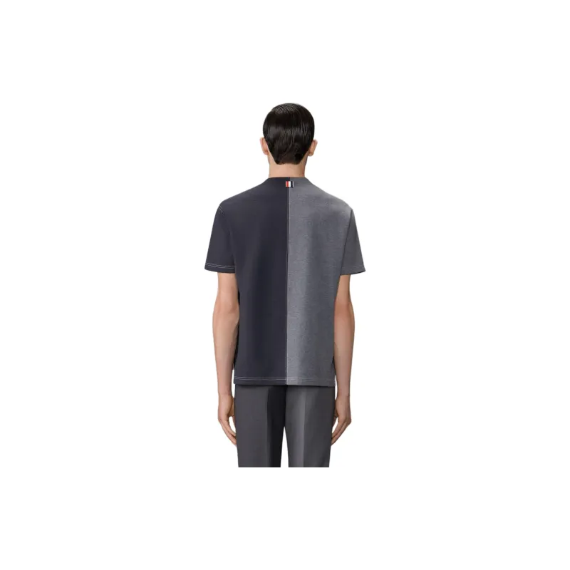 THOM BROWNE Two Toned Crewneck T Shirt-3