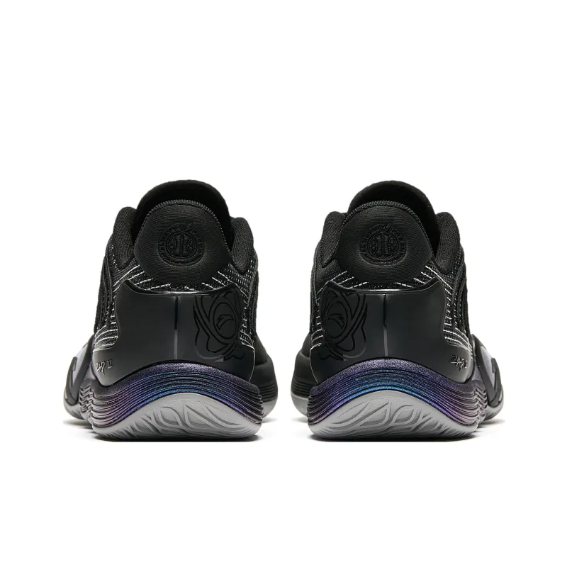Anta ZAP 2 Dark Knight Black Warrior Cushioning Wear Resistant Low Top Basketball Shoes Men's Black-4