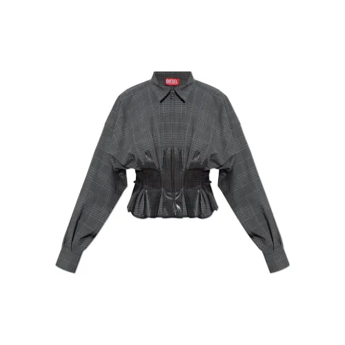 DIESEL C-Anbu Plaid Long-Sleeved Shirt
