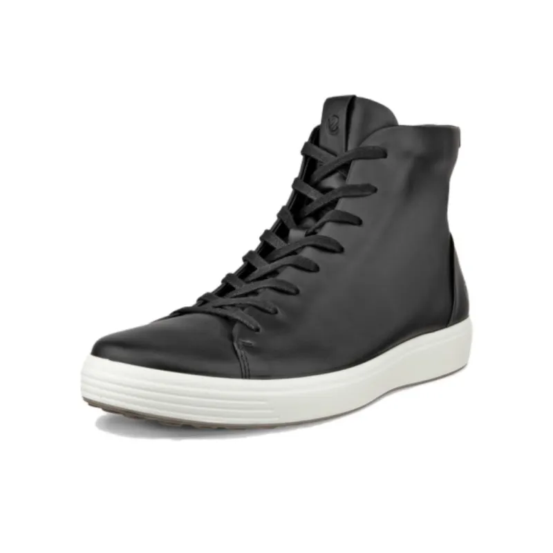 Ecco Soft 7 High Top Skateboard Shoes Men's Black-2