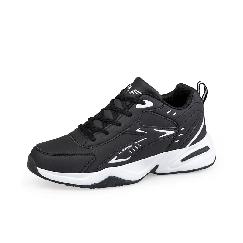 TONYBEAR Anti-Slip And Wear-Resistant Water-Resistant Low-Top Black Monkey Casual Running Shoes Plus Size Men's Black-8