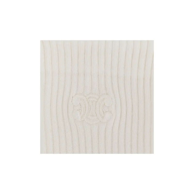 CELINE SS24 Mid-Calf Socks Women's 1 Pack White-1