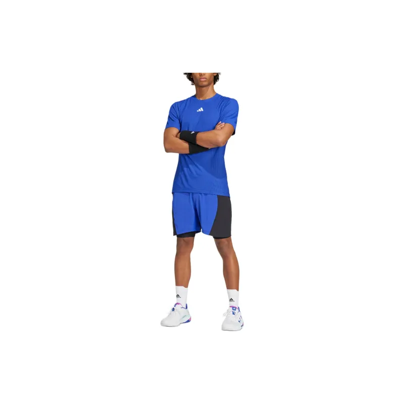 Adidas Airchill T Shirt Men's Bright Blue/Black-4