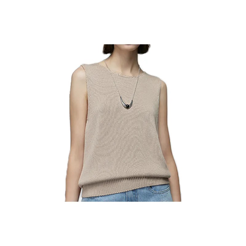 MOSIIMORII Tank Top Women's Beige-1