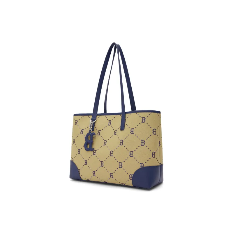 MLB Polyester Blended Cotton Tote Bag Handbag Shoulder Bag Backpack Regular Unisex Khaki-1