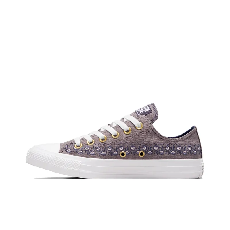Converse Chuck Taylor All Star Anti-Slip And Wear-Resistant Lightweight Low-Top Canvas Shoes Women's Purple-1
