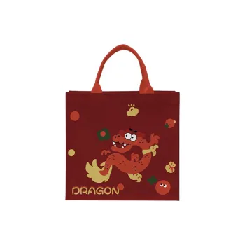 AOSONG Suede Tech Fabric Handbag Large Size Women's Red