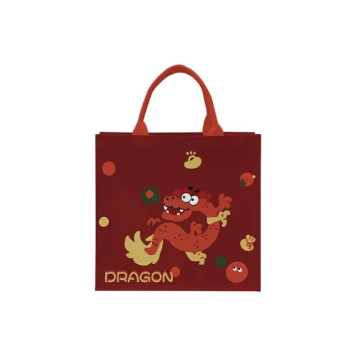 AOSONG Suede Tech Fabric Handbag Large Size Women's Red