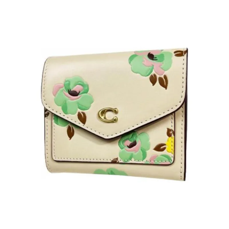 COACH Wyn Calfskin Wallet Women's Ivory-2