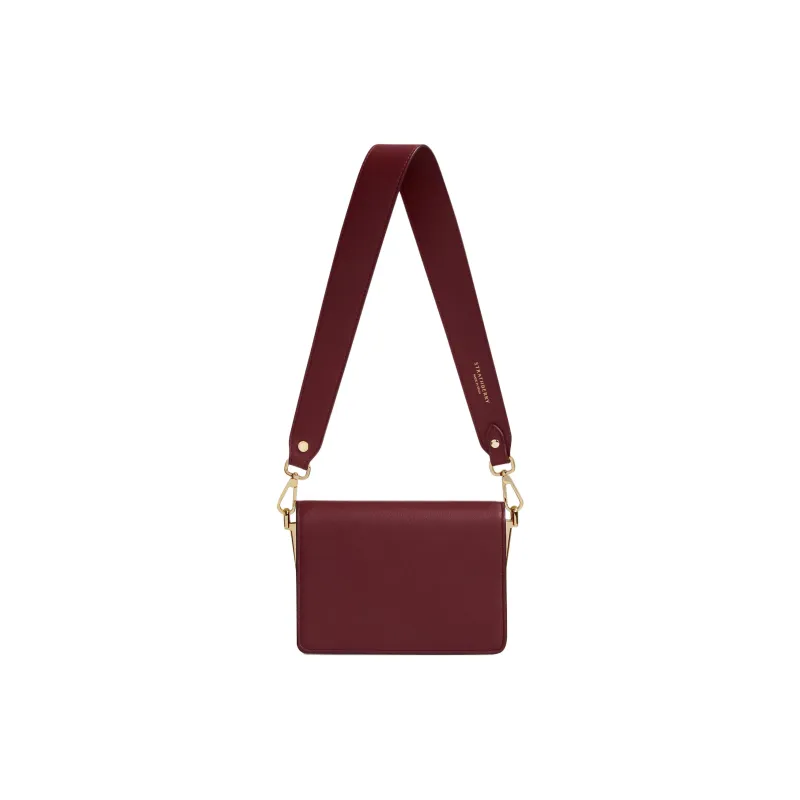 Strathberry Calfskin Shoulder Bag Crossbody Bag Mini Women's Deep Red-1