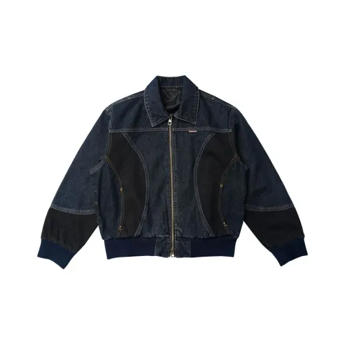 THE WIZ Denim Jackets Unisex Blue Black