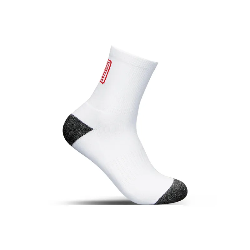 PEAK Mid Calf Socks Unisex 3 Pack White-2