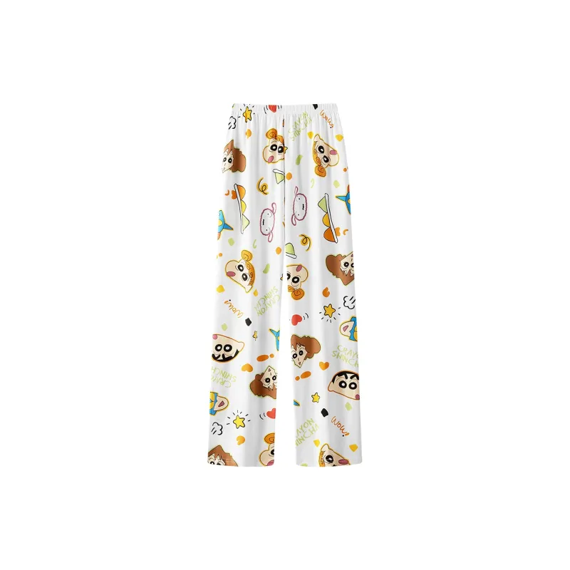 Gongdie x LABIXIAOXIN LIANMINGKUAN Pajama Pants Unisex White-1