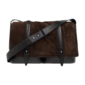 DRIES VAN NOTEN Leather Crossbody Bag Shoulder Bag Men's Brown