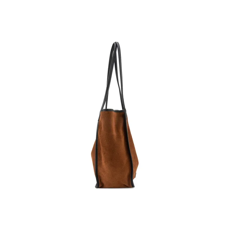 VENOF Cow Leather Tote Bag Shopping Bag Shoulder Bags Medium Size Women's Coffee/Rebrown/Royal Red-10