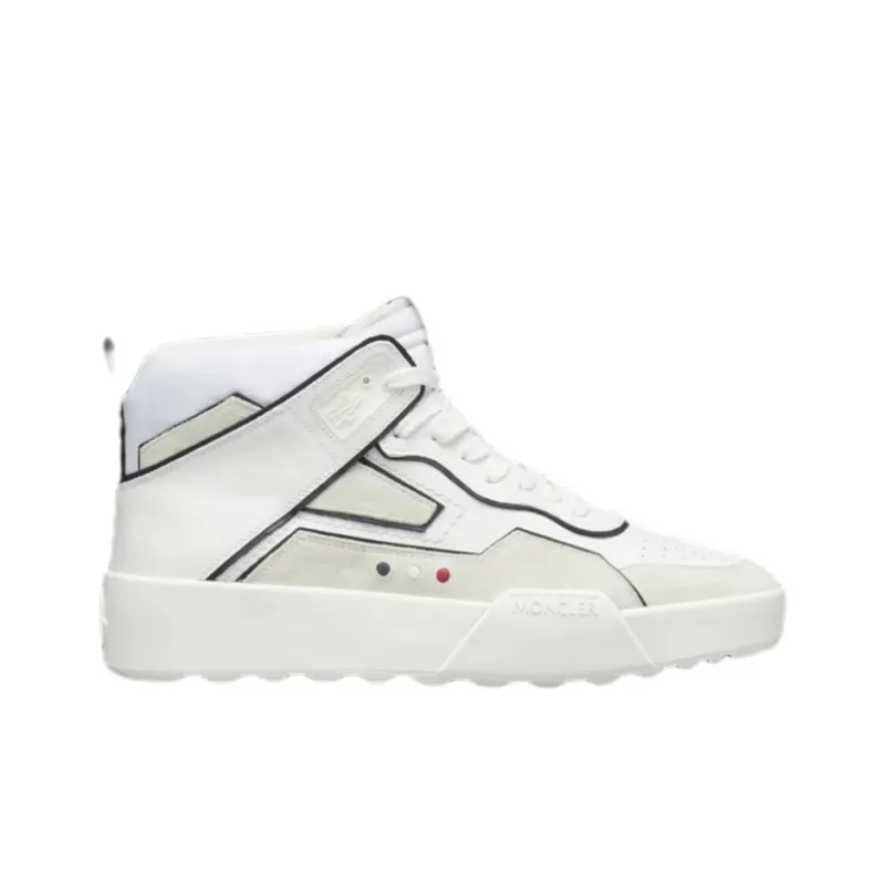 Moncler Promy High-Top Stylish Skateboarding Shoes Men's White-1