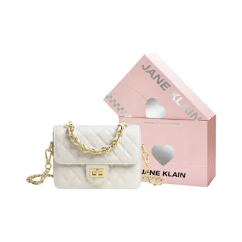 JANE KLAIN Synthetic Leather Small Square Bag Crossbody Bags Regular Women's Black/White
