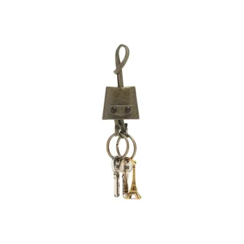 Balenciaga Leather Keychains Women's Khaki