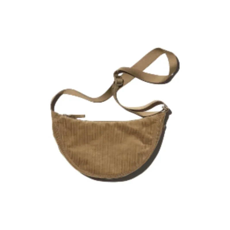 UNIQLO Cotton Dumpling Bag Shoulder Bag Crossbody Bag Regular Women's Dark Beige-0