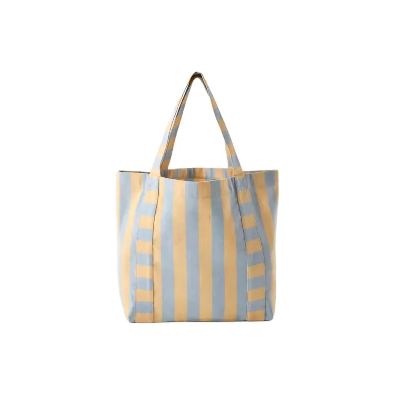 ZARA Cotton Tote Bag Shopping Bag Shoulder Bag Handbag Kids' Yellow/Blue-3
