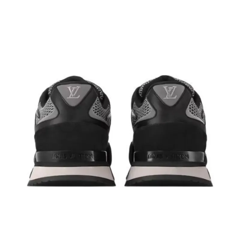 LOUIS VUITTON Run Away Cushioning Anti Slip And Wear Resistant Low Top Running Shoes Men's Black Gray Color-3