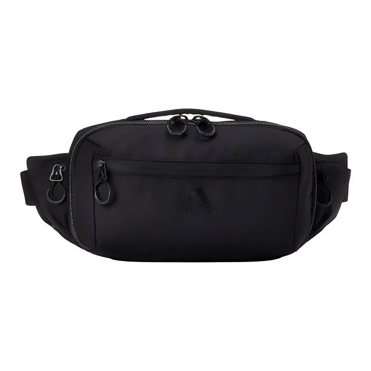 Adidas Nylon Fabric Fanny Pack Sling Bags Regular Unisex Black-1
