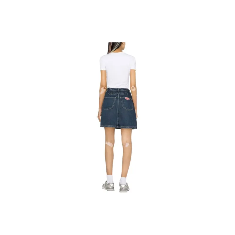 KENZO Logo Patch Denim Skirt-3