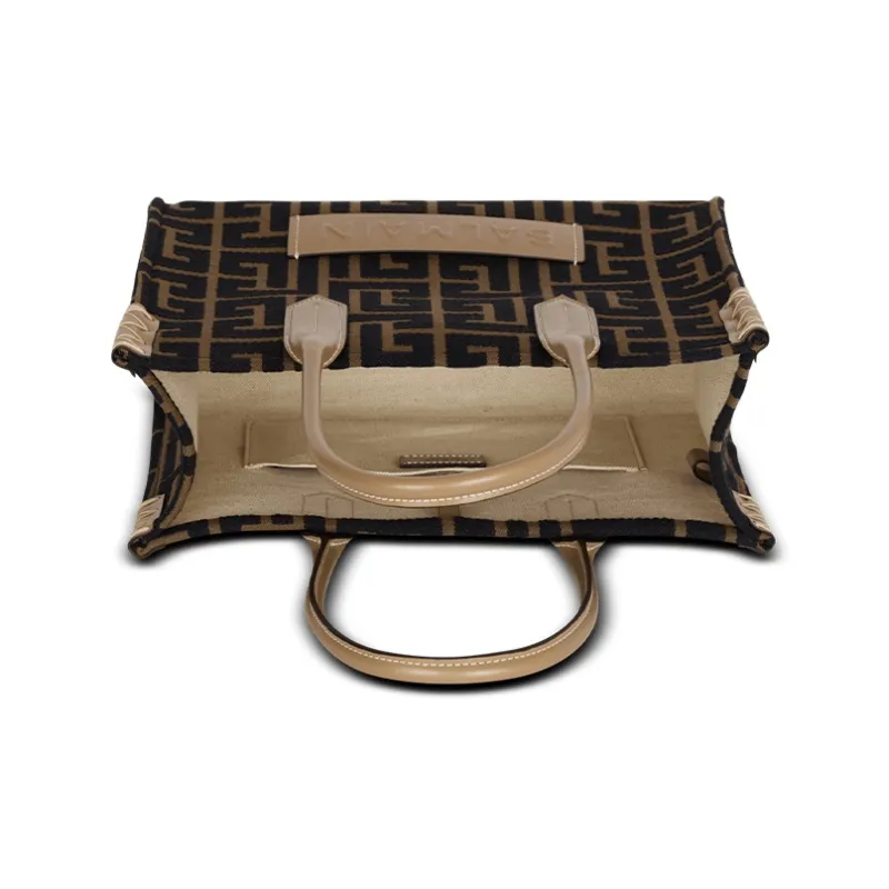BALMAIN B-Army 36 Pb Labyrinth Jacquard Tote Bag-3