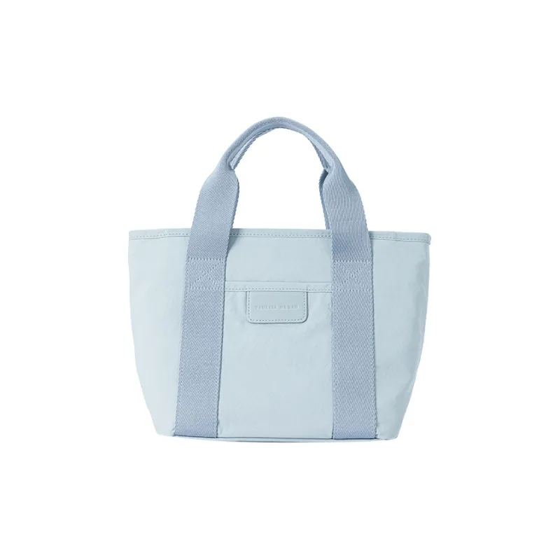VANESSA HOGAN Fabric Tote Bag Shopping Bag Handbag Women's Black/Ecru/Light Blue/Yellow-4
